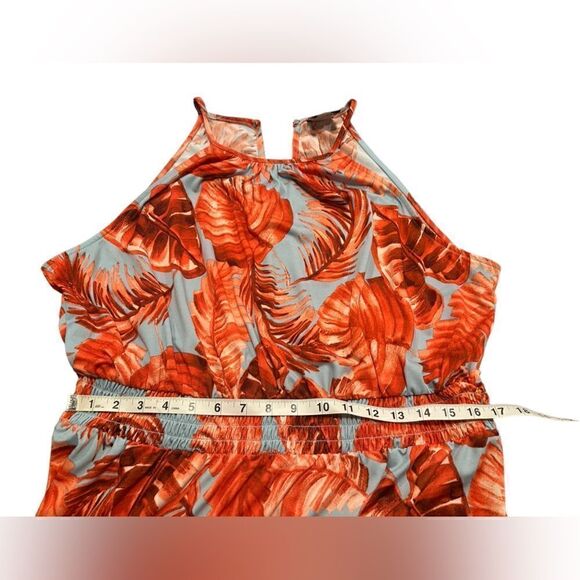 VICI MAISON TARA Tropical Halter Tiered Max Dress Size 16 - Picture 13 of 15